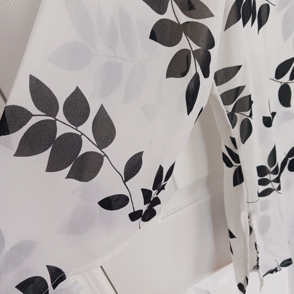 Women's Monroe & Main Sheer White/Black Pants Set Size L lightweight boho cruise - Picture 7 of 12